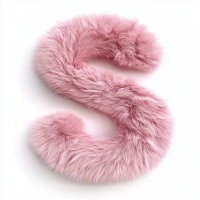 Fluffy Pink Letter S