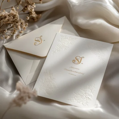 Elegant Wedding Invitation Mockup