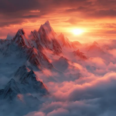 Misty Mountain Sunrise