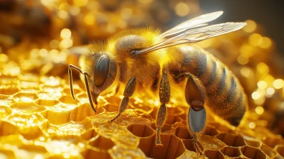 Queen Bee on Honeycomb