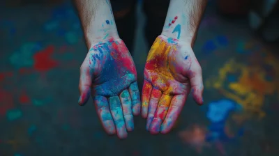 Vibrant Holi Hands