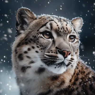 Snow Leopard Headshot