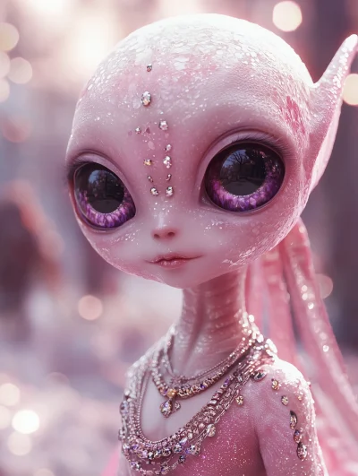 Adorable Pink Alien