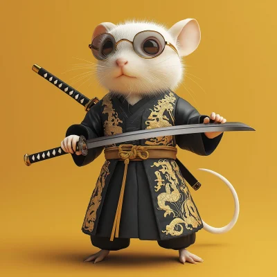 Rat Wearing Chinese Outfit