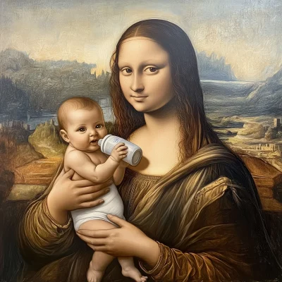 Mona Lisa Feeding