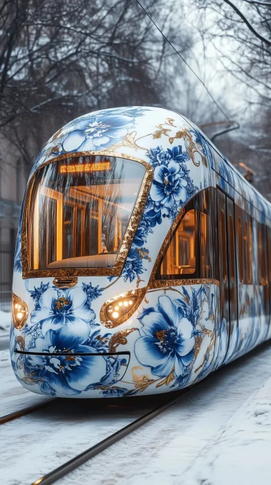 Porcelain Coated Moscow Trams