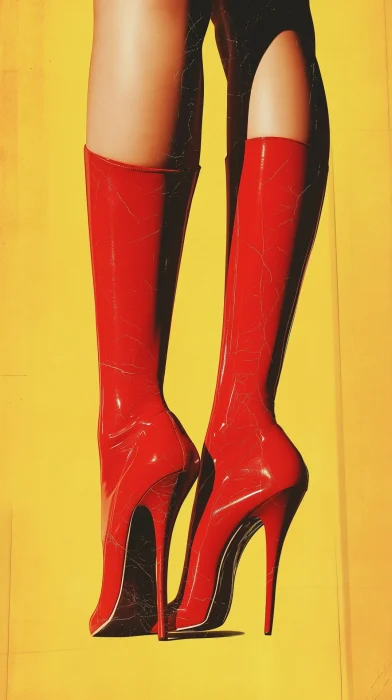 Vintage Red High Heels