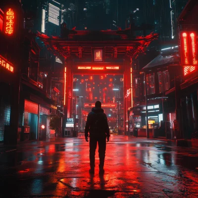 Bright Cyberpunk City