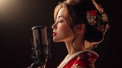 Elegant Japanese Singer