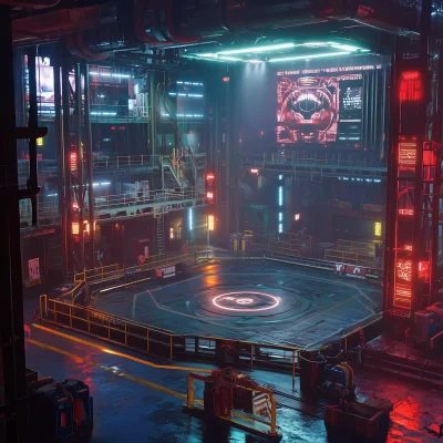 Cyberpunk Fighting Ring