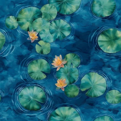 Lily Pads Watercolor Pattern