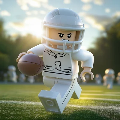 Cartoon LEGO Football Player