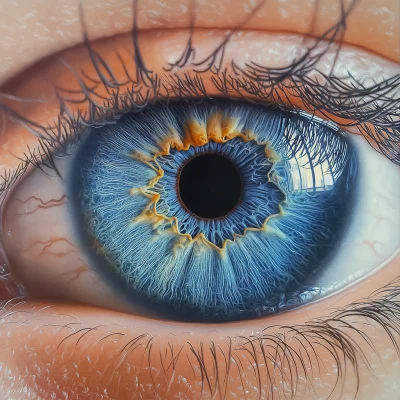 Hyperrealistic Blue Iris