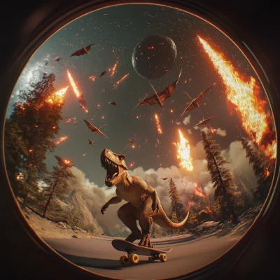 Dinosaurs on Skateboards