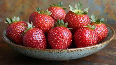 Fresh Strawberries in a Bowl