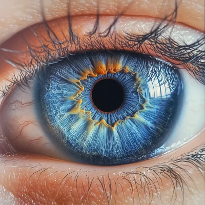 Hyperrealistic Blue Iris