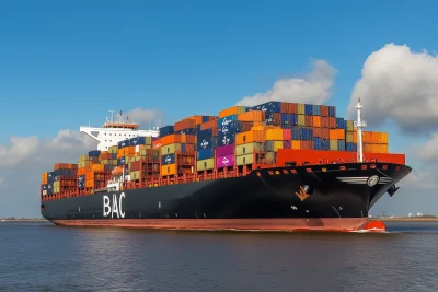 Colorful Container Ship