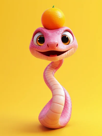 Happy Pink Snake