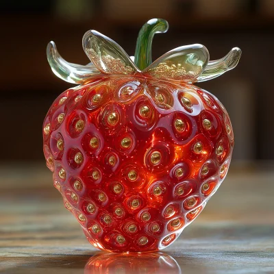 Strawberry Glass Sculpture