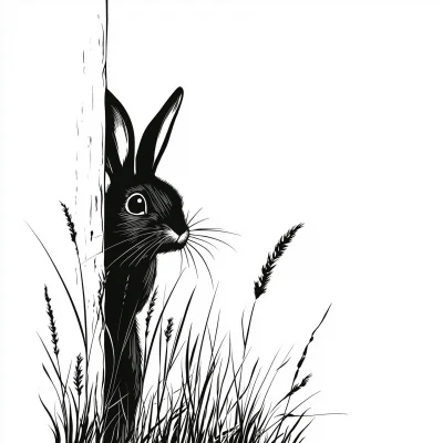 Rabbit Peeking