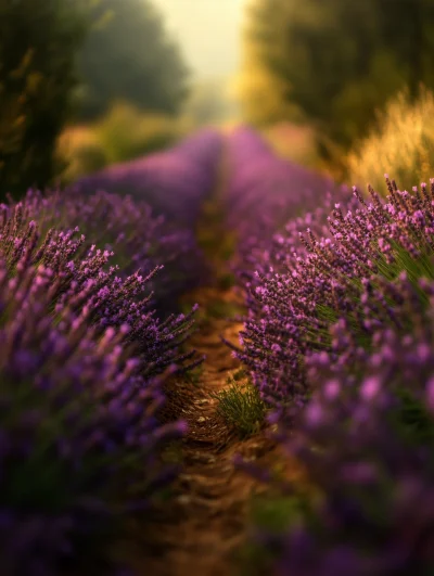 Lavender Field at Sunset