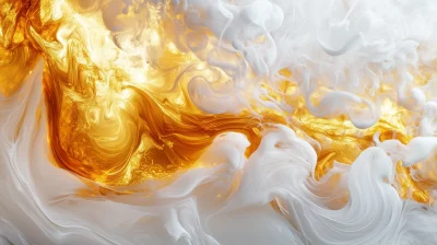 Golden Flames and Swirls