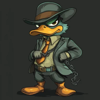 Detective Duck Mascot