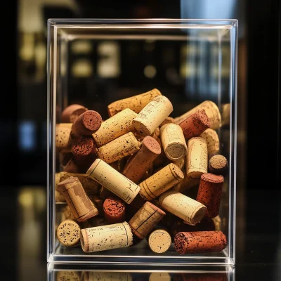 Red Wine Corks Display