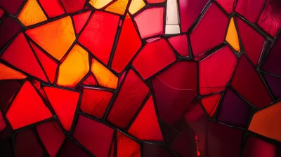 Vibrant Red Stained Glass