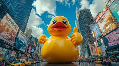 Inflatable Duck in Times Square