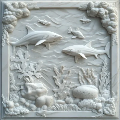 Ocean Reef in White Marble