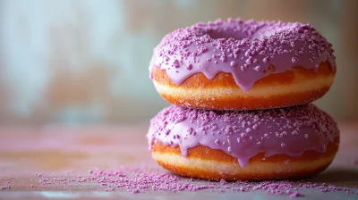 Violet Glazed Donuts