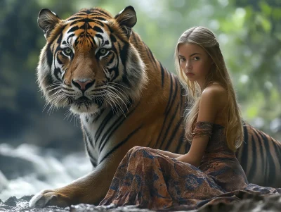 Girl with Tiger