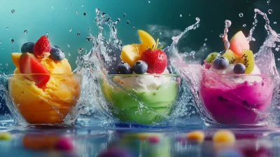 Colorful Ice Cream Cups