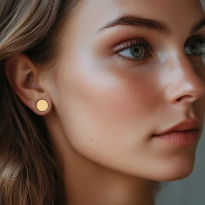 Elegant Gold Stud Earring