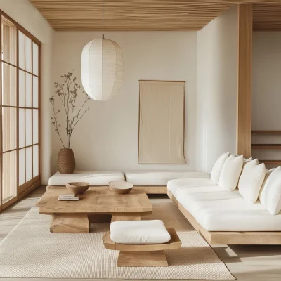 Minimalist Japandi Living Room