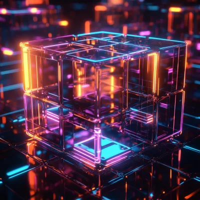 Neon Cyberpunk Cubes