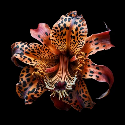 Wild Flower with Leopard Pattern