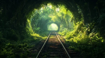 Overgrown Railroad Tracks