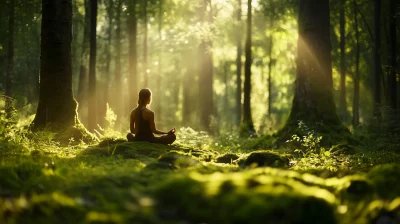 Serene Meditation in the Forest