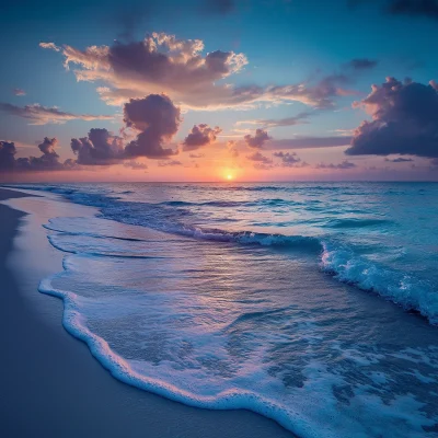 Colorful Sunrise at the Beach