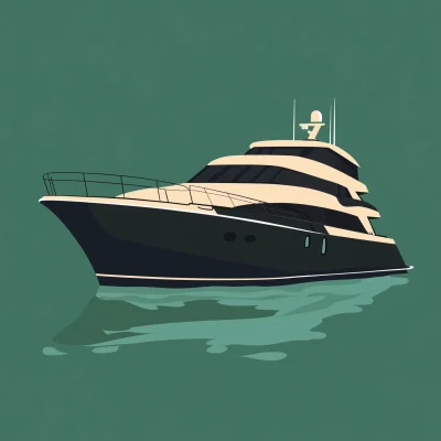 Cartoon Yacht