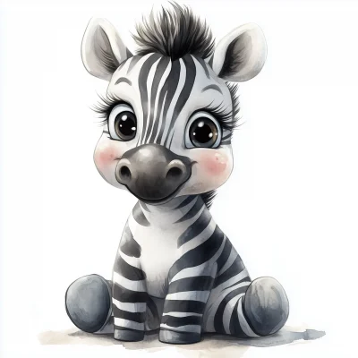 Adorable Zebra Illustration