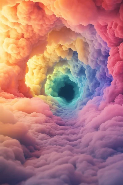 Tunnel of Rainbow Clouds