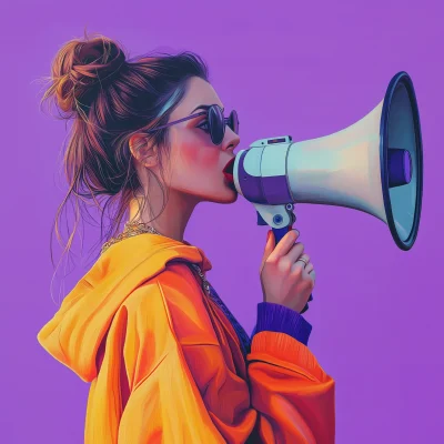 Woman with Megaphone