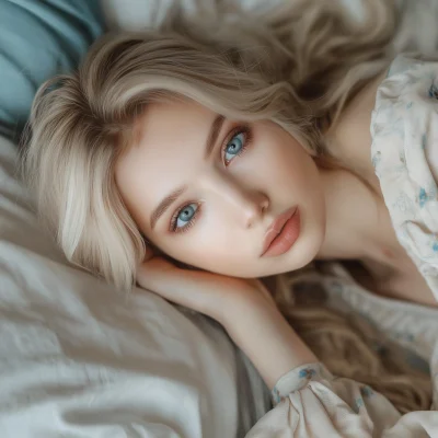 Blonde Russian Woman Relaxing