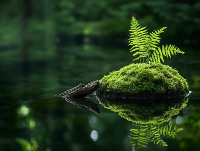 Fern on Moss