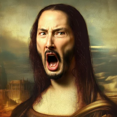 Keanu’s Mona Lisa Smile