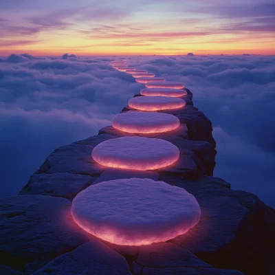 Neon Cloud Staircase