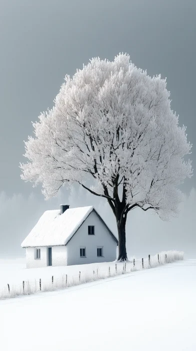 Minimalist Winter Landscape